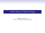 A brief history of biology in the 20th century