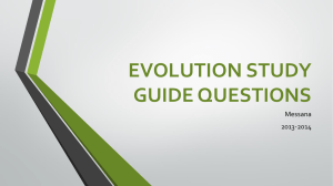 EVOLUTION STUDY GUIDE QUESTIONS