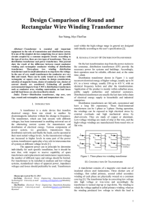 Design Comparison of Round and Rectangular Wire Winding