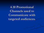 Mktg 4.10 Promotional Channels
