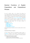 Prepositional Phrases as Subject Complements