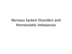 Nervous System Disorders and Homeostatic Imbalances