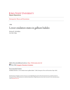 Lower oxidation states in gallium halides