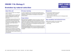 GRADE 11A: Biology 6 Evolution by natural selection UNIT 11AB.6