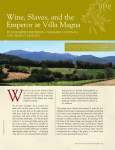 Wine, Slaves, and the Emperor at Villa Magna