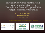 Physician Compliance With the HEDS Recommendation of Antiviral