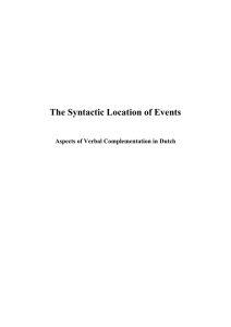 The Syntactic Location of Events