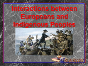 Interactions between Europeans and Indigenous Peoples