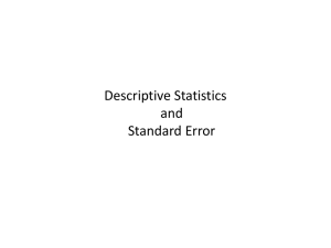 Standard Error of the Mean % 95% Confidence Interval