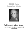 IGCSE Music Prescribed Works Wolfgang Amadeus Mozart Piano