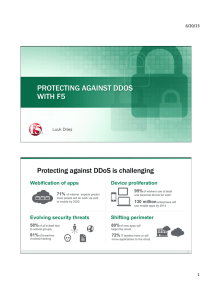 PROTECTING AGAINST DDOS WITH F5