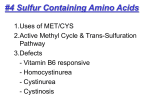 4 Sulfur Containing Amino Acids