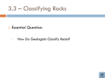 3.3 * Classifying Rocks