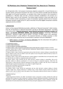 Analysis EC proposal for FTT - Insurance Association of Cyprus