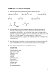 CARBOXYLIC ACIDS STUDY GUIDE 1. Name the following