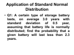 Application of Standard Normal Distribution