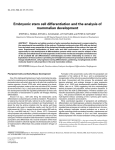 Embryonic stem cell differentiation and the analysis of mammalian