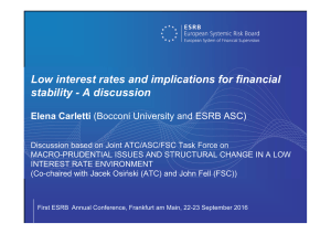 Low interest rates and implications for financial stability