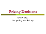 Pricing Decisions