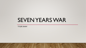 Seven Years War - Washoe Academy Abroad