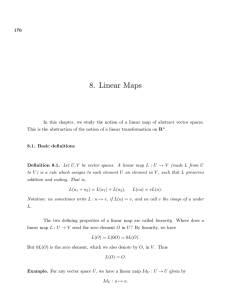 8. Linear Maps