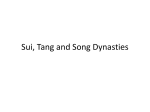 Sui, Tang and Song Dynasties