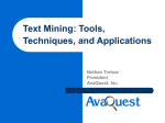 Text Mining: Tools, Techniques, and Applications