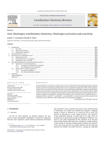 Coordination Chemistry Reviews Iron–dinitrogen coordination