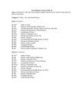 List of History Courses 2013-14 Notes: an asterisk (*) after the