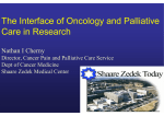 The Interface of Oncology and Palliative Care in Research