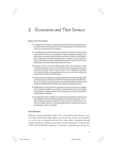 Ecosystems and Their Services - Millennium Ecosystem Assessment