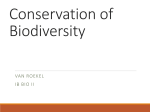 Conservation of Biodiversity - IB BiologyMr. Van Roekel Salem High