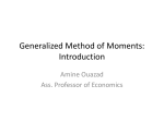 (Generalized) Method of Moments
