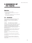 5 GOODNESS OF FIT TESTS