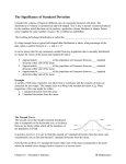 The Significance of Standard Deviation Notes
