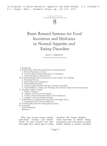 Berridge, K.C.Brain reward systems for food incentives and