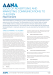 code of advertising and marketing communications to children