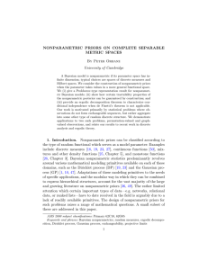 Nonparametric Priors on Complete Separable Metric Spaces