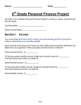 8 Grade Personal Finance Project