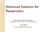 Meta-analysis and Systematic Review