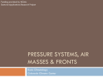 Pressure Systems, Air Masses and Fronts