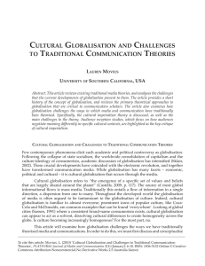 cultural globalisation and challenges to traditional communication