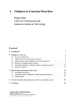 Multiplets in Transition Metal Ions - cond