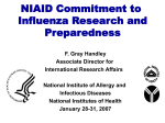 NIAID Commitment to Influenza Research and Presparedness by