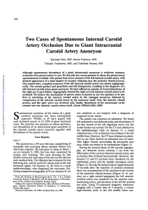 Two Cases of Spontaneous Internal Carotid Artery Occlusion Due to