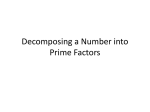 Decomposing a Number into Prime Factors