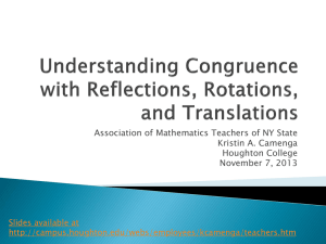Understanding Congruence with Reflections, Rotations, and