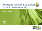 Analyzing Text with SQL Server 2014, R, AND Azure ML