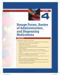Dosage Forms, Routes of Administration, and