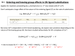 Entering and leaving group effects in Oh ligand substitutions